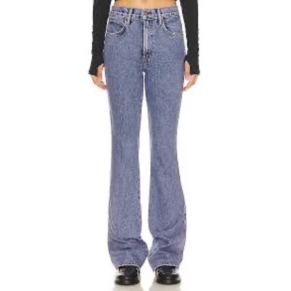 MOTHER The Desperado Heel Acid Trip Acidwash Purple High Rise Flare Jeans SZ 28